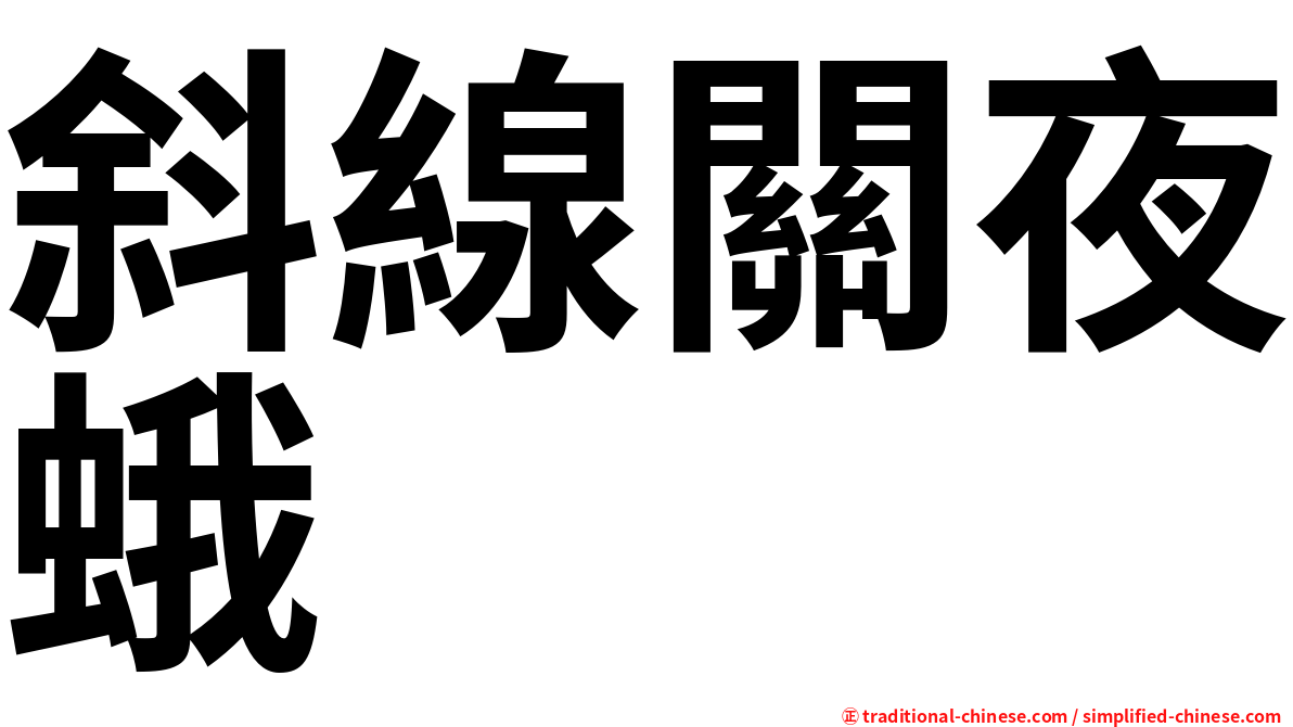 斜線關夜蛾