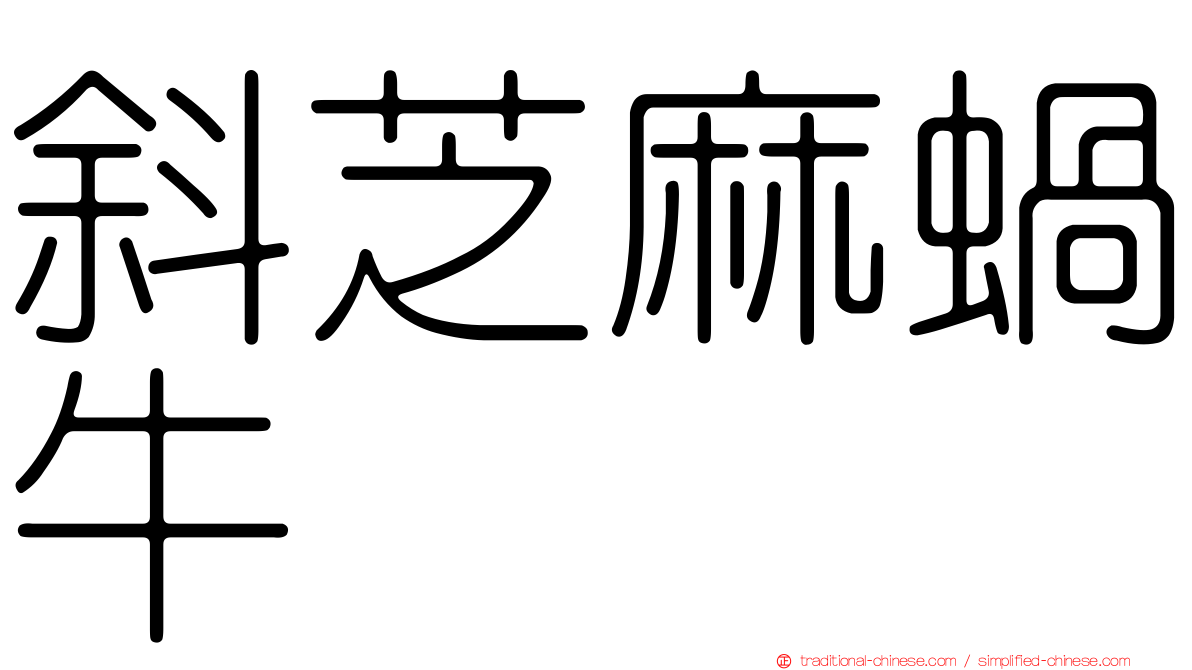 斜芝麻蝸牛