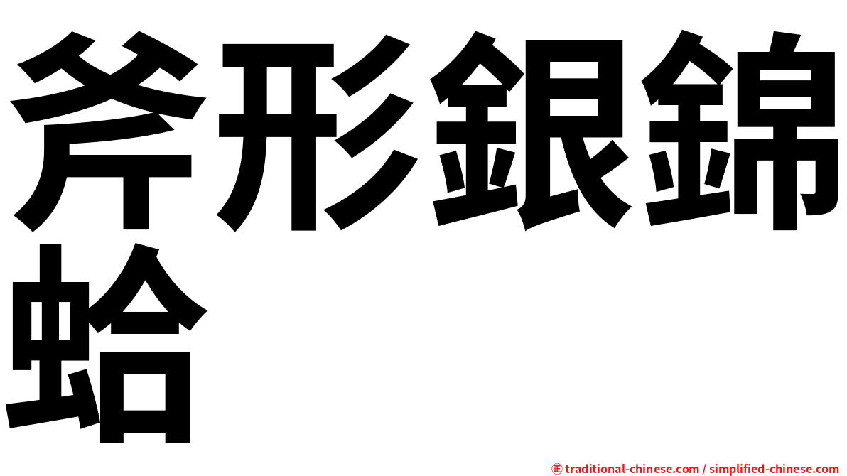 斧形銀錦蛤