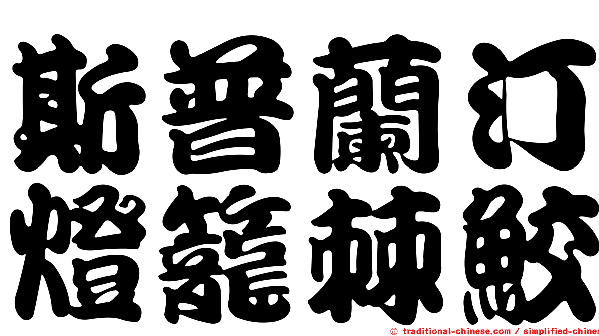 斯普蘭汀燈籠棘鮫