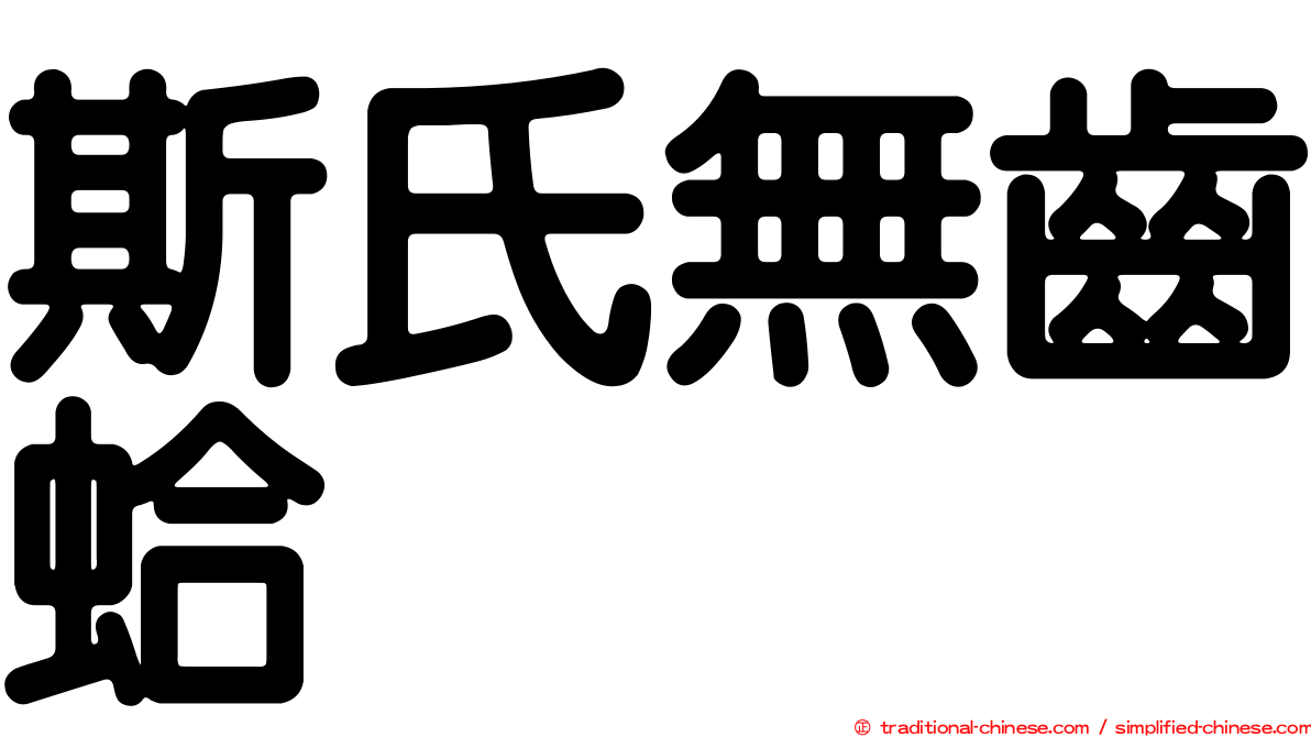 斯氏無齒蛤