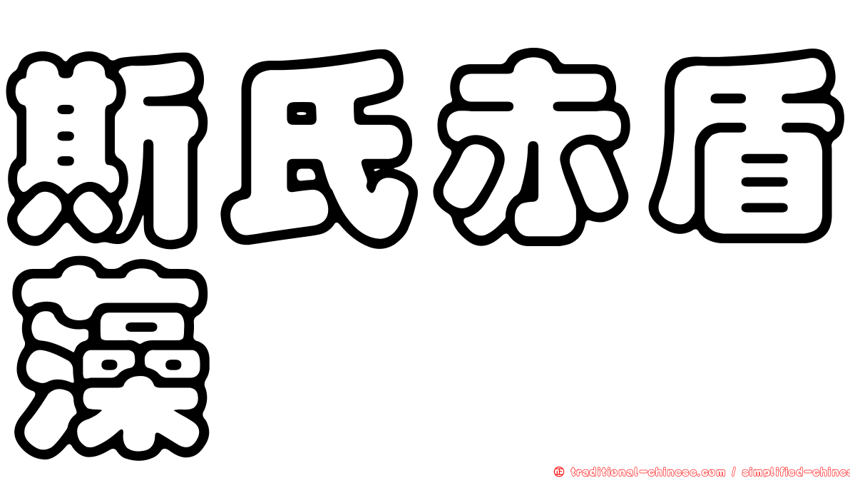 斯氏赤盾藻