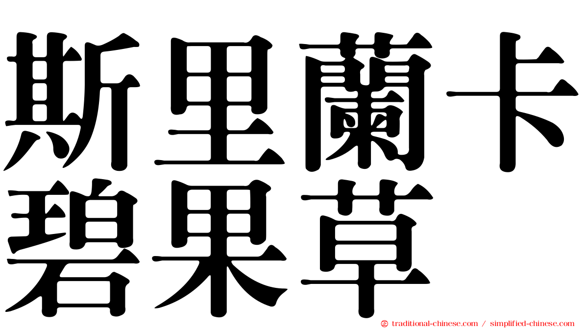 斯里蘭卡碧果草