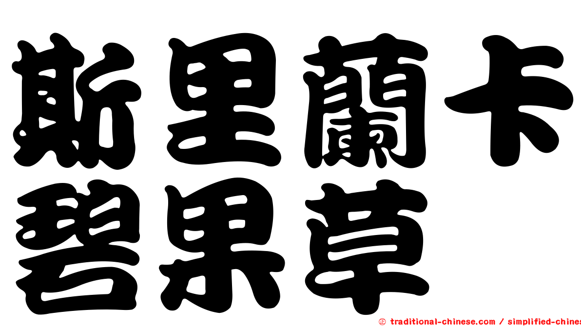 斯里蘭卡碧果草