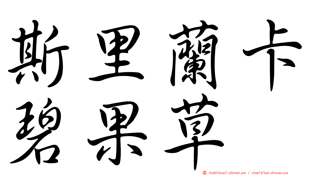 斯里蘭卡碧果草