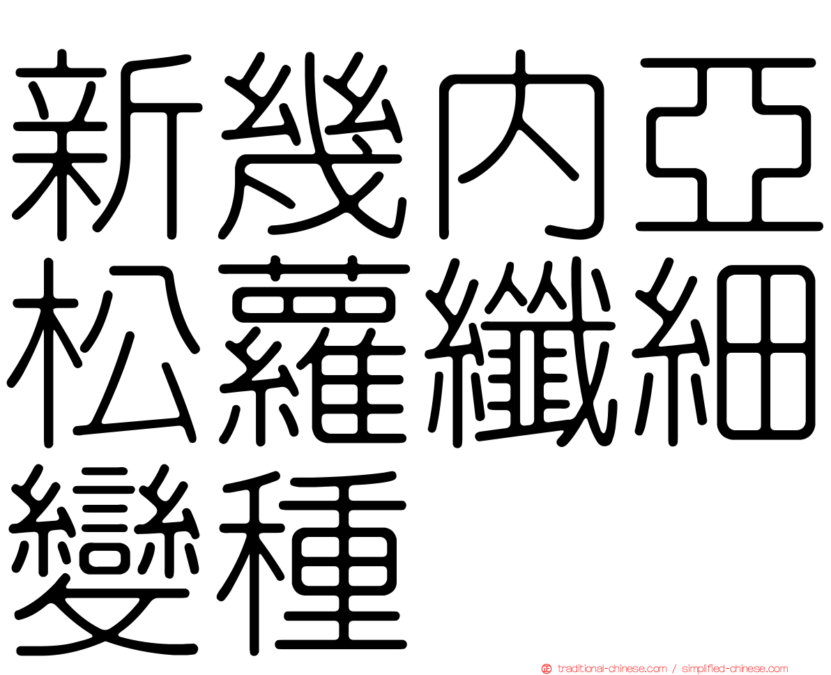 新幾內亞松蘿纖細變種