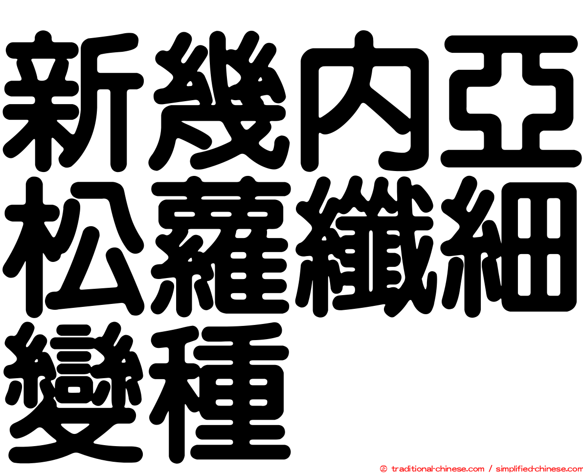 新幾內亞松蘿纖細變種