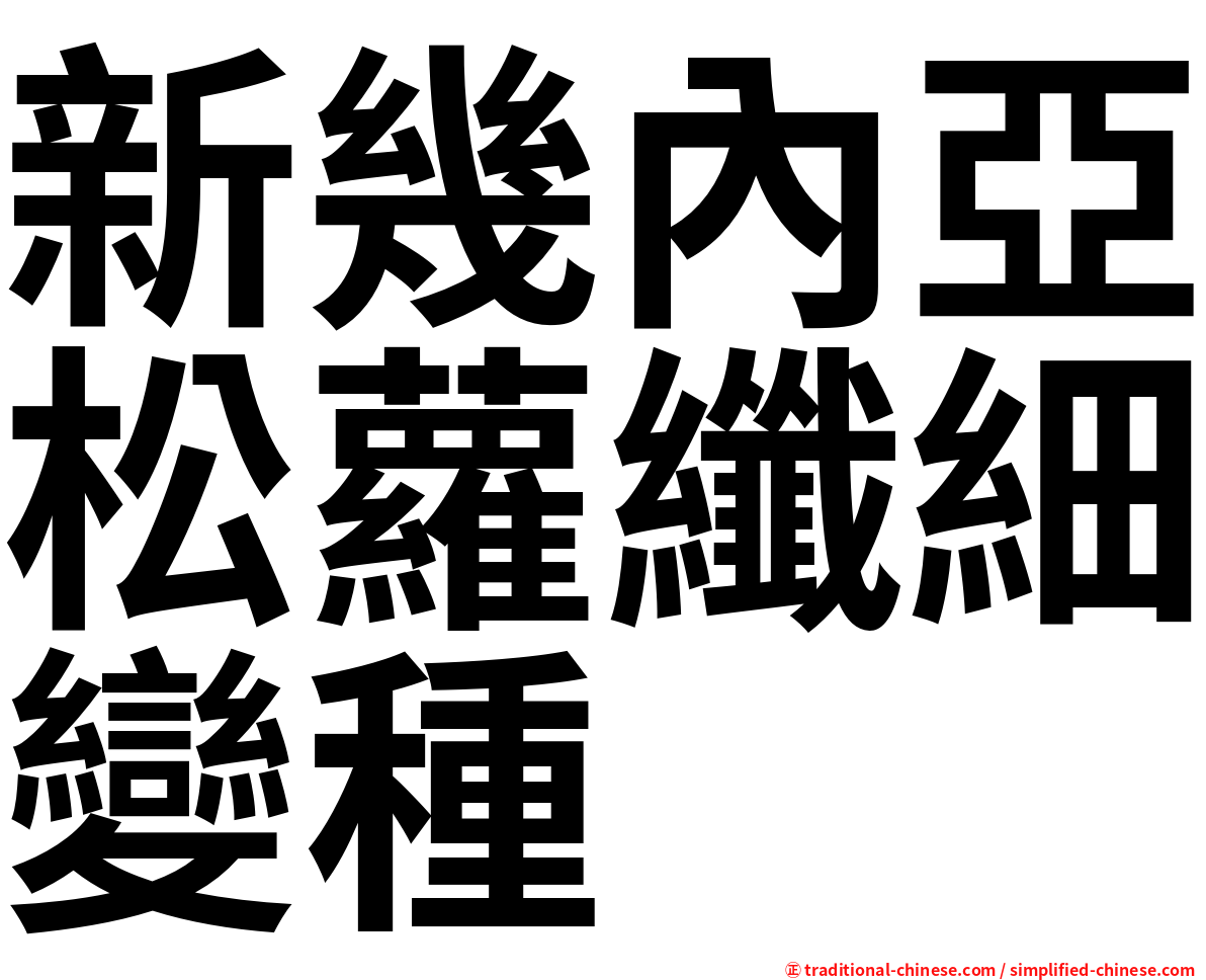 新幾內亞松蘿纖細變種