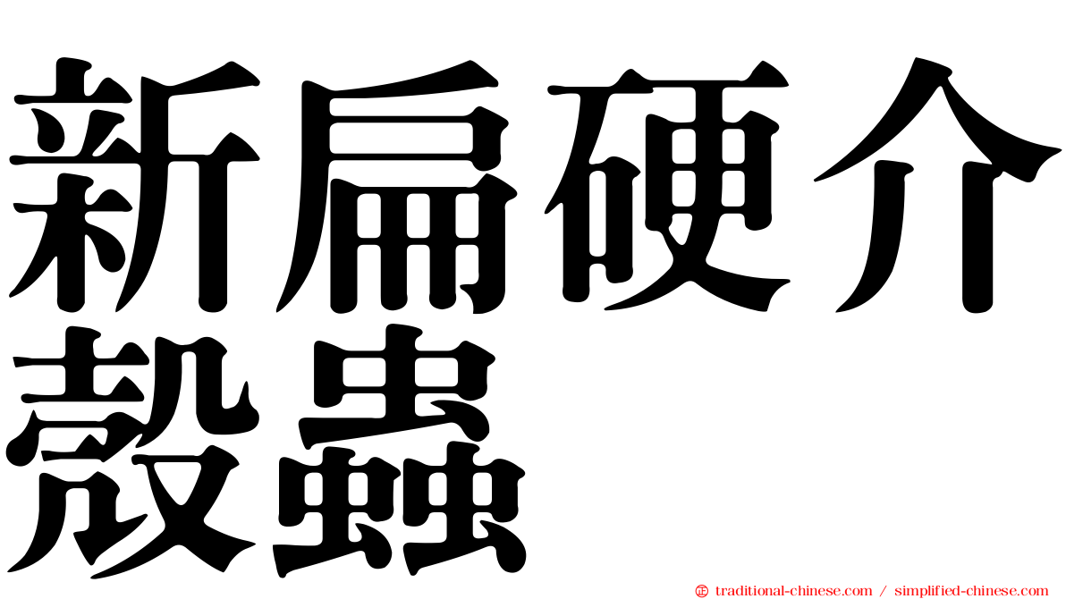 新扁硬介殼蟲