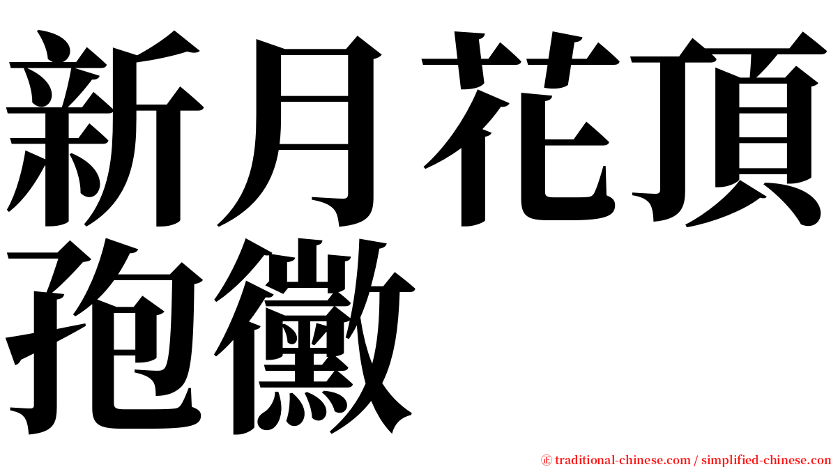 新月花頂孢黴 serif font