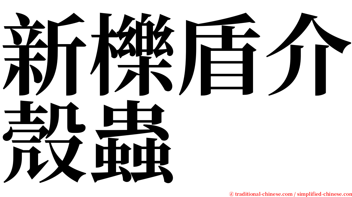 新櫟盾介殼蟲 serif font