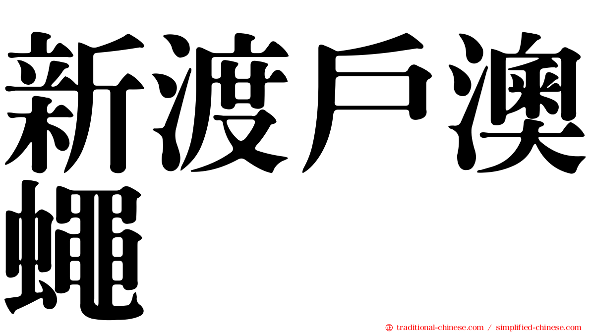 新渡戶澳蠅