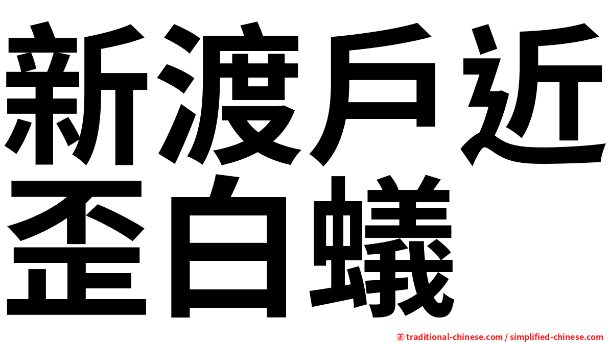 新渡戶近歪白蟻