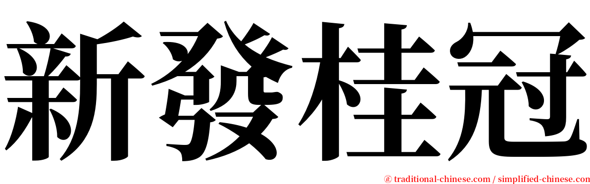 新發桂冠 serif font