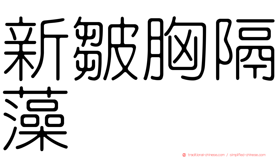 新皺胸隔藻