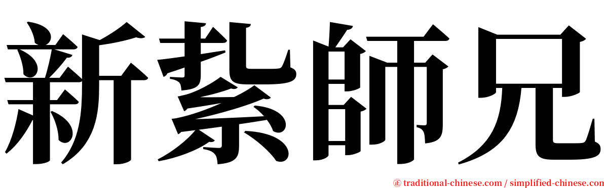 新紥師兄 serif font