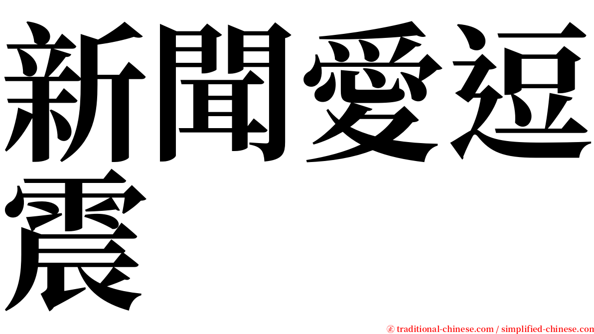 新聞愛逗震 serif font