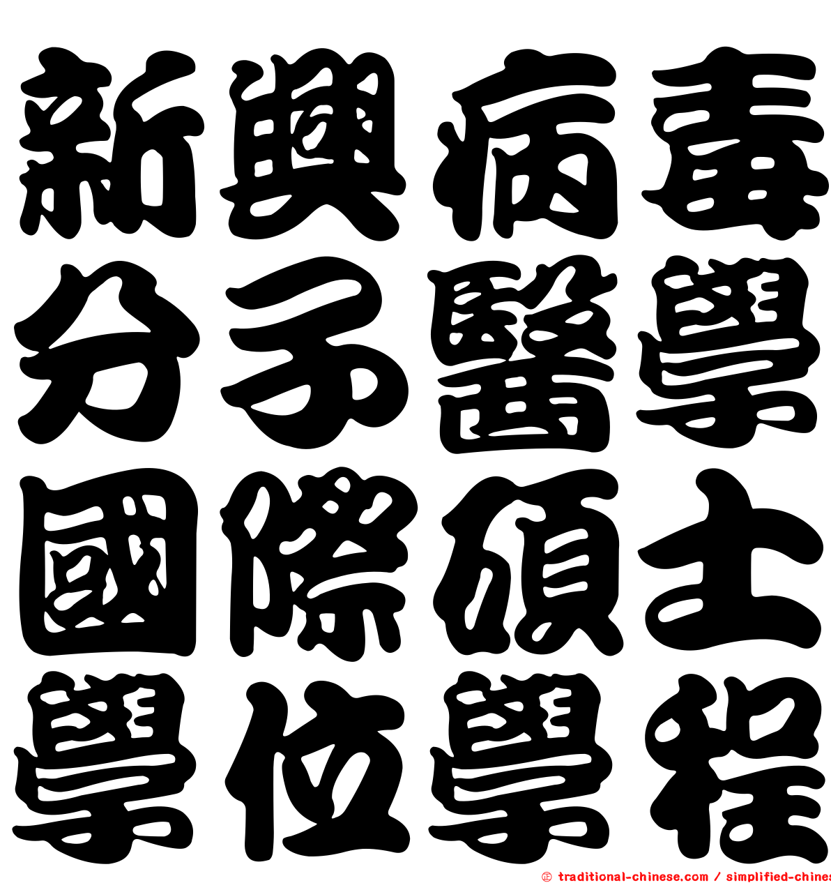 新興病毒分子醫學國際碩士學位學程