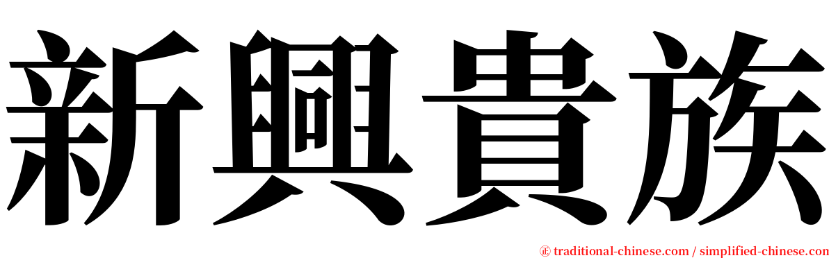 新興貴族 serif font