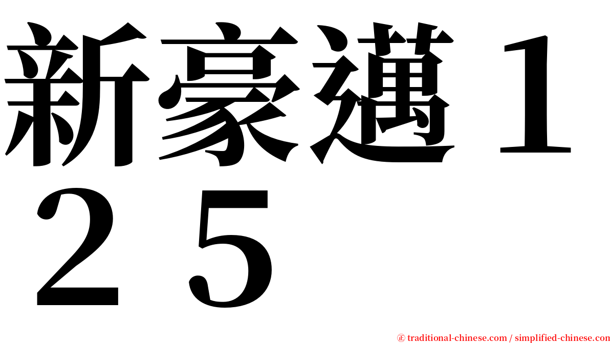 新豪邁１２５ serif font