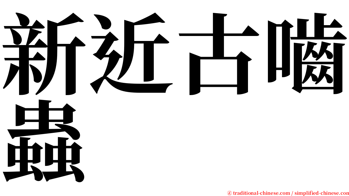 新近古嚙蟲 serif font