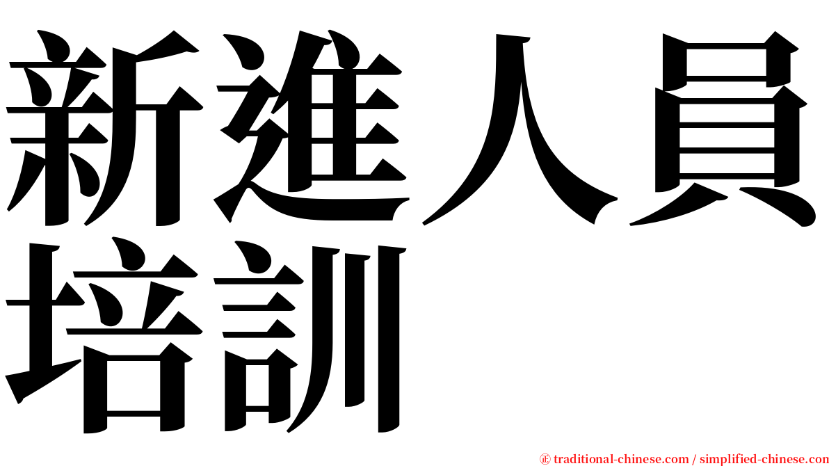 新進人員培訓 serif font