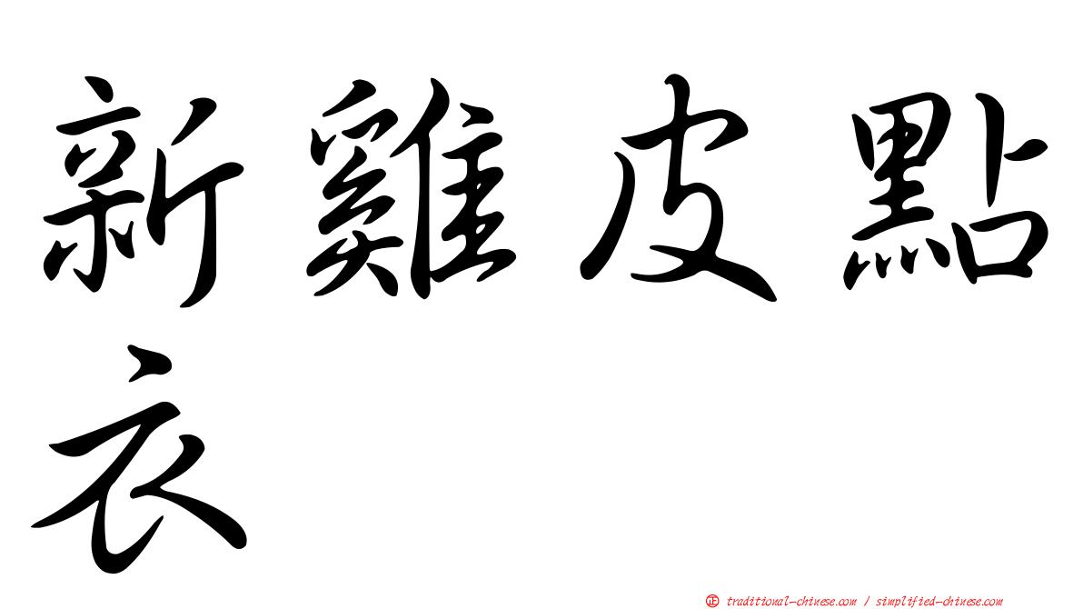 新雞皮點衣