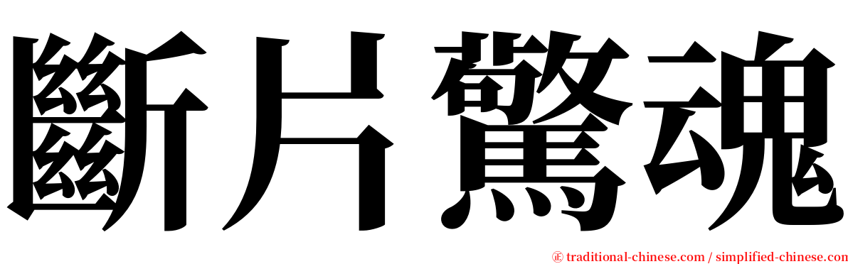 斷片驚魂 serif font