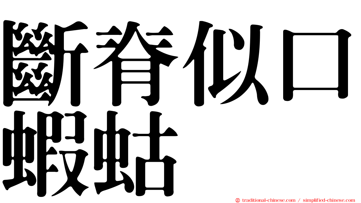 斷脊似口蝦蛄