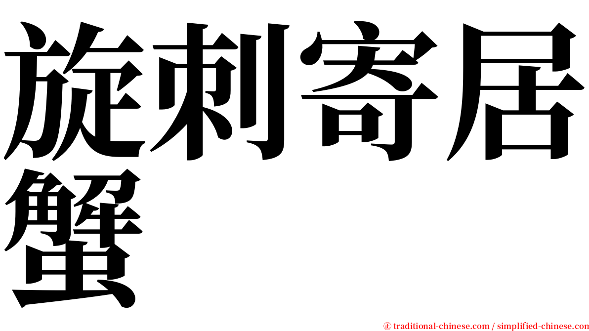 旋刺寄居蟹 serif font