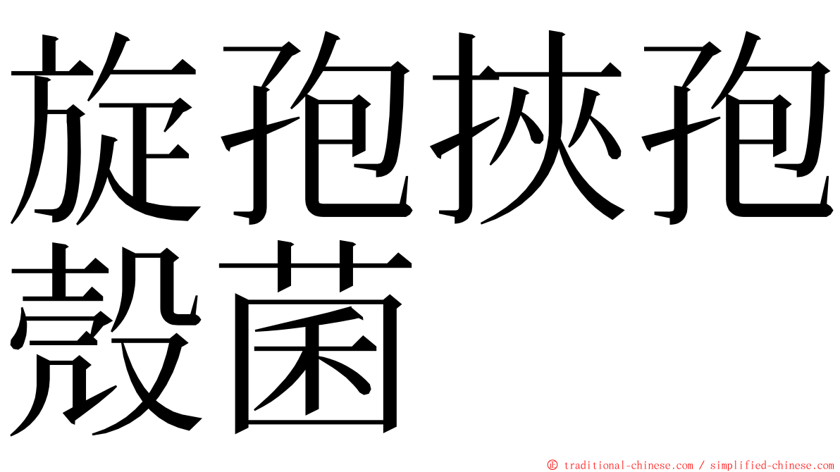 旋孢挾孢殼菌 ming font