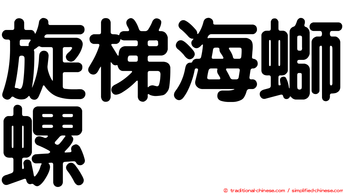 旋梯海螄螺