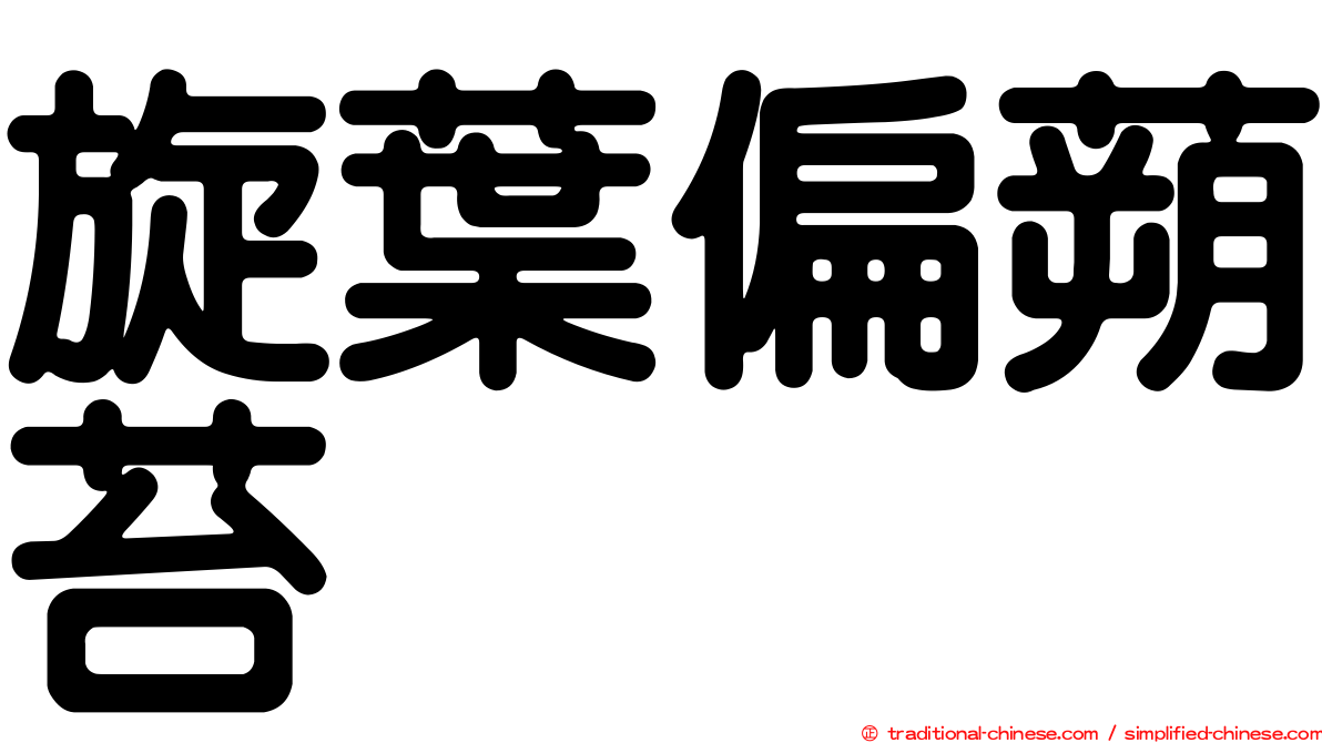 旋葉偏蒴苔
