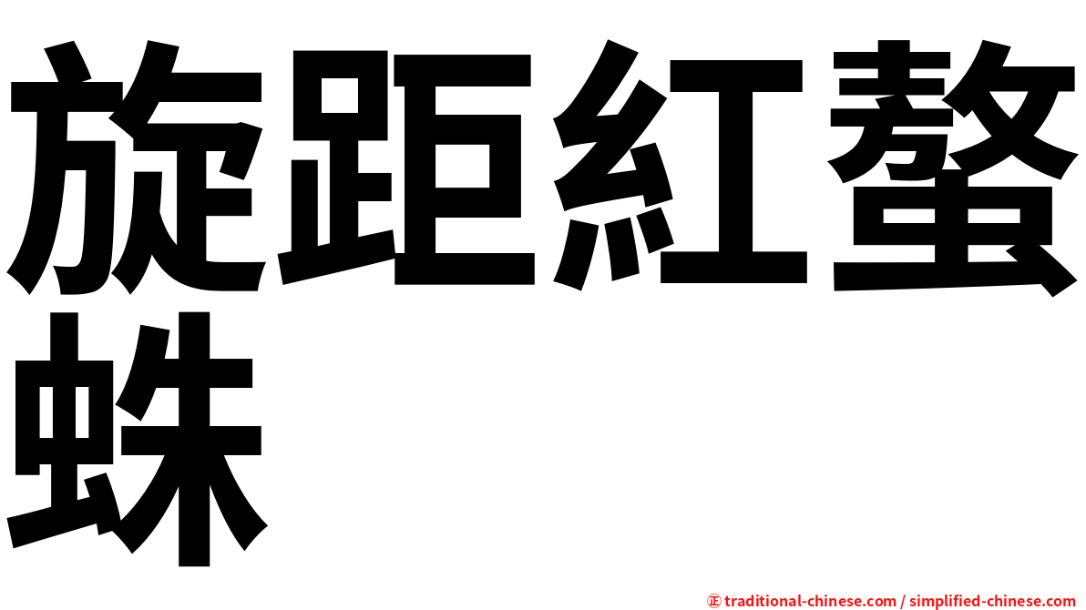 旋距紅螯蛛