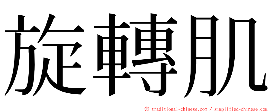 旋轉肌 ming font
