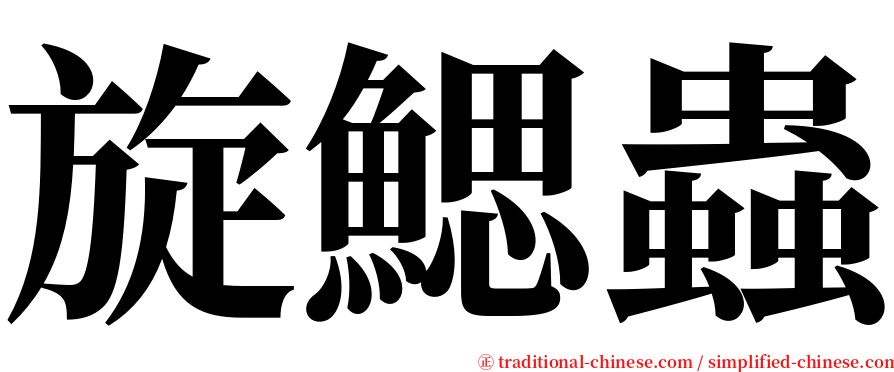 旋鰓蟲 serif font