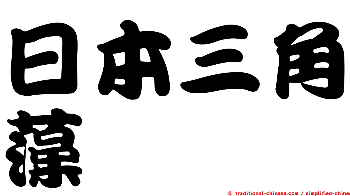 日本三角藻