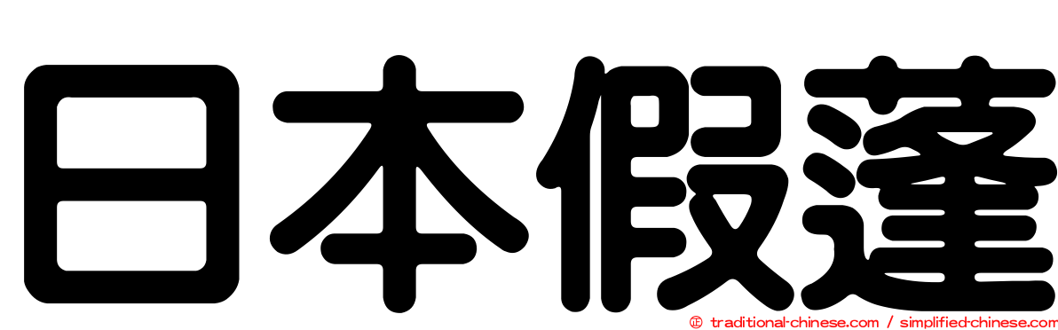 日本假蓬