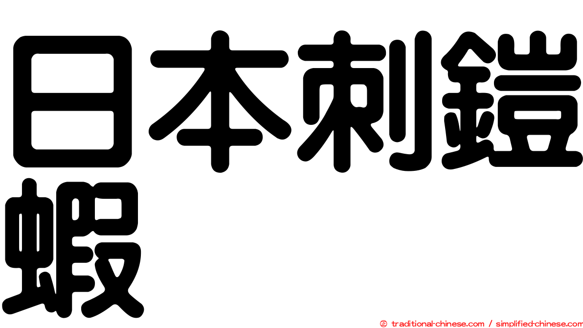 日本刺鎧蝦