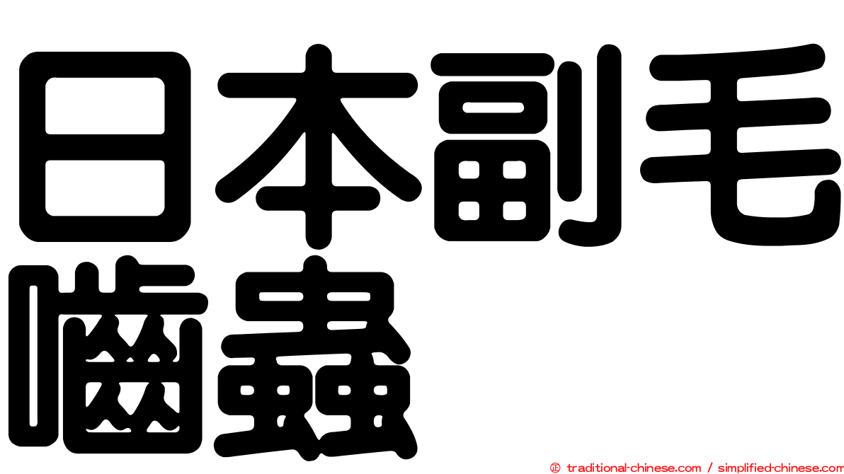日本副毛嚙蟲