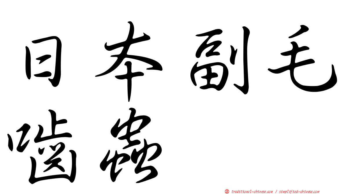 日本副毛嚙蟲