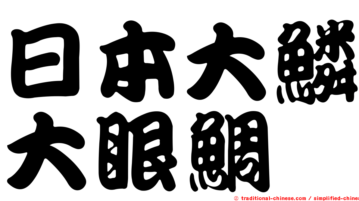 日本大鱗大眼鯛