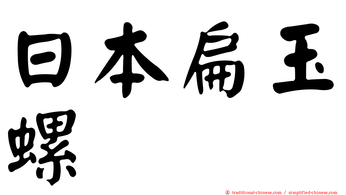 日本扁玉螺