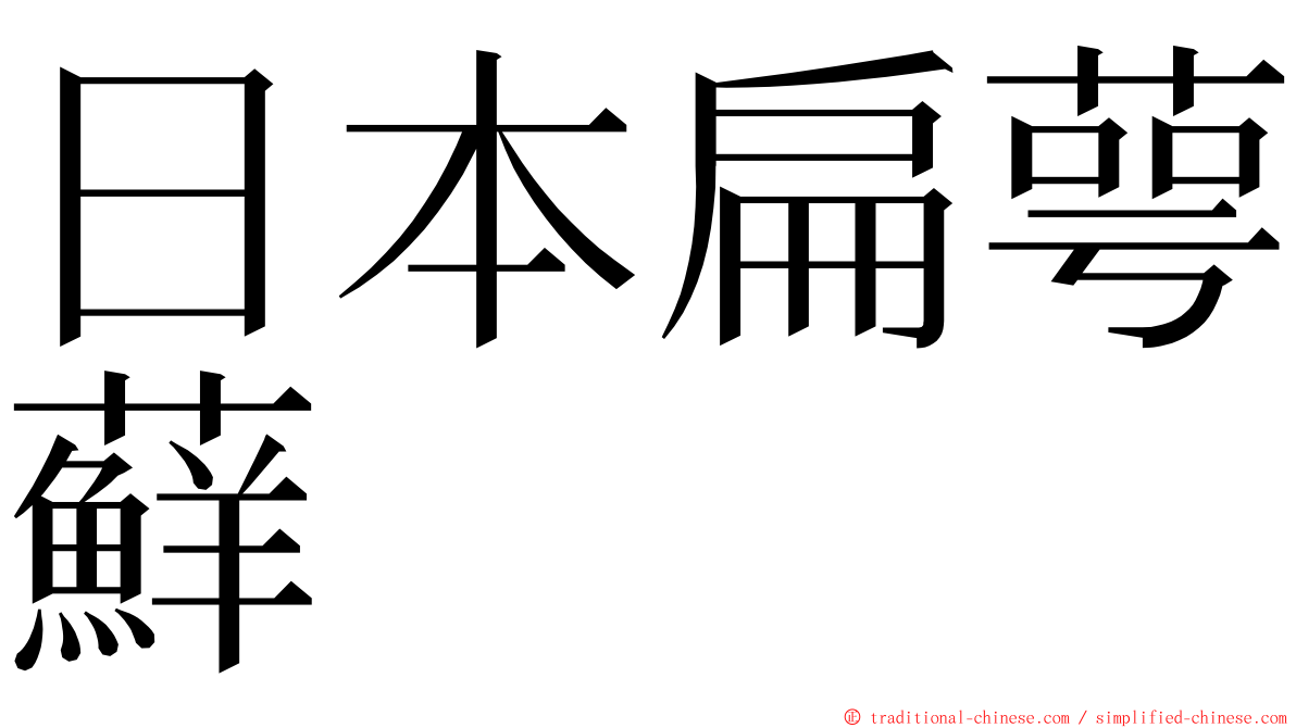 日本扁萼蘚 ming font