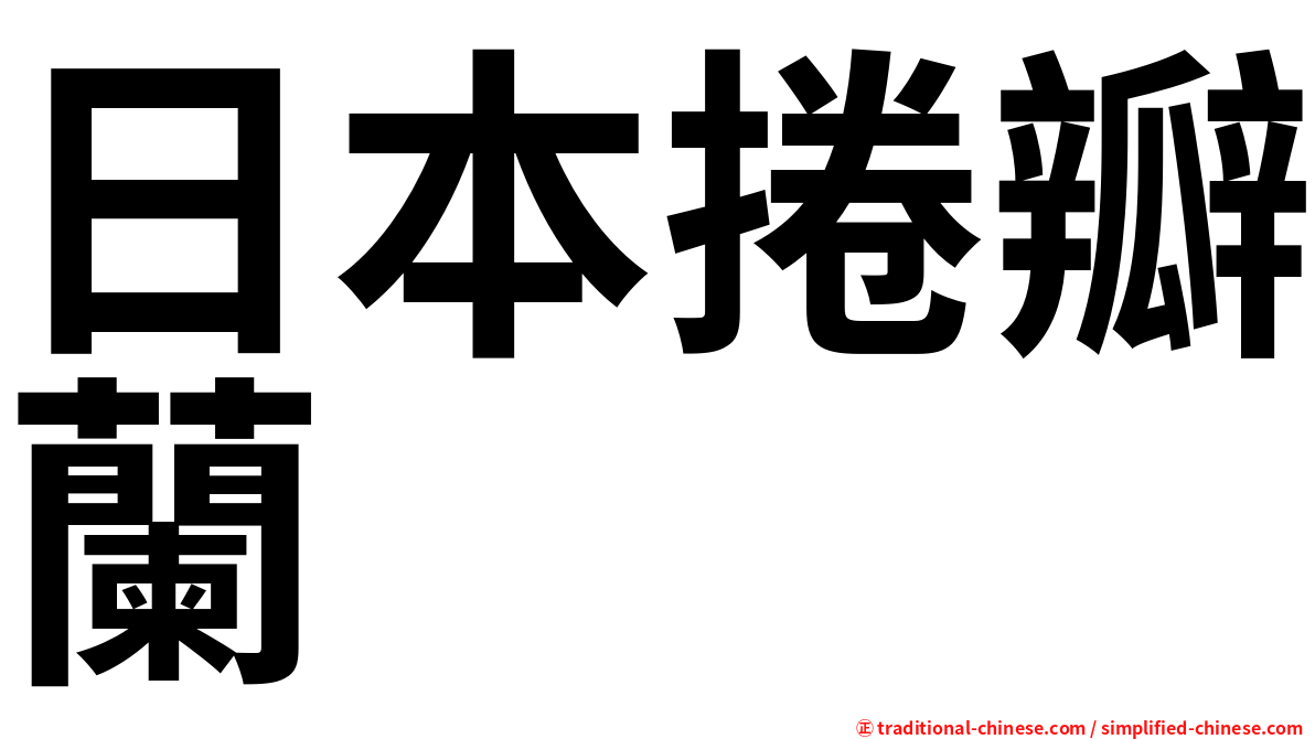日本捲瓣蘭