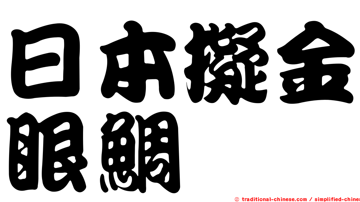 日本擬金眼鯛