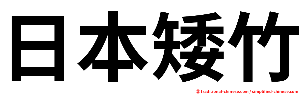 日本矮竹