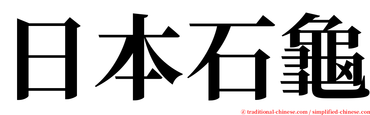 日本石龜 serif font