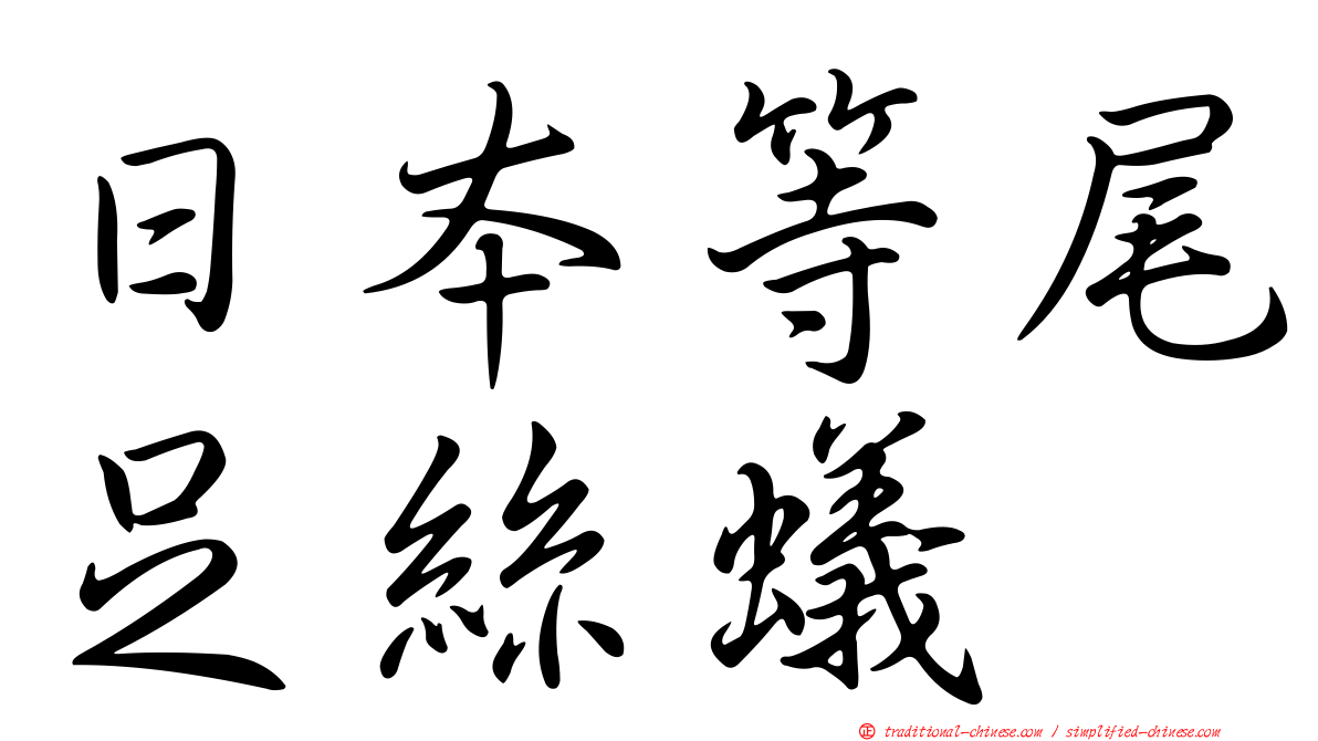 日本等尾足絲蟻