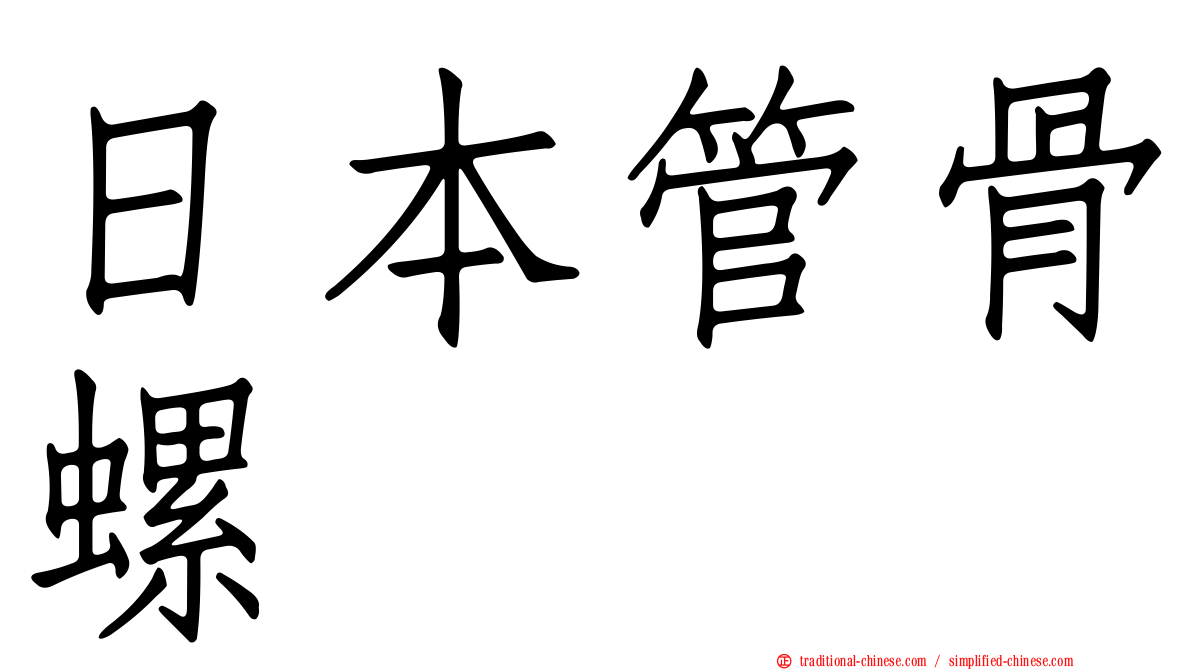 日本管骨螺